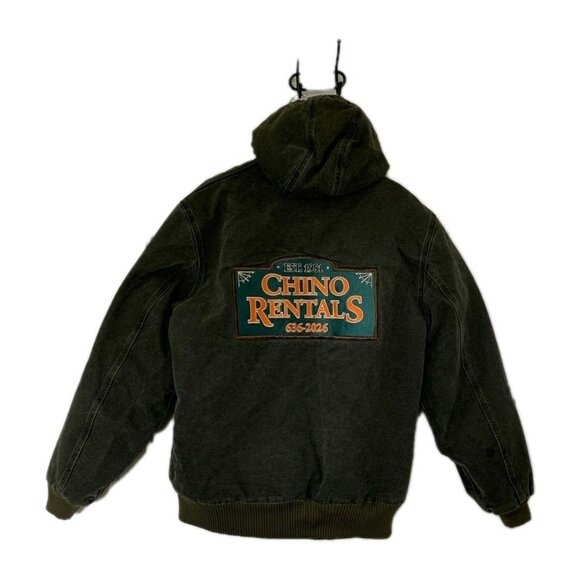 Carhartt J14 Mens Work Jacket Green Blanket Lined Sz 2x Chino Rentals vintage - Picture 2 of 6